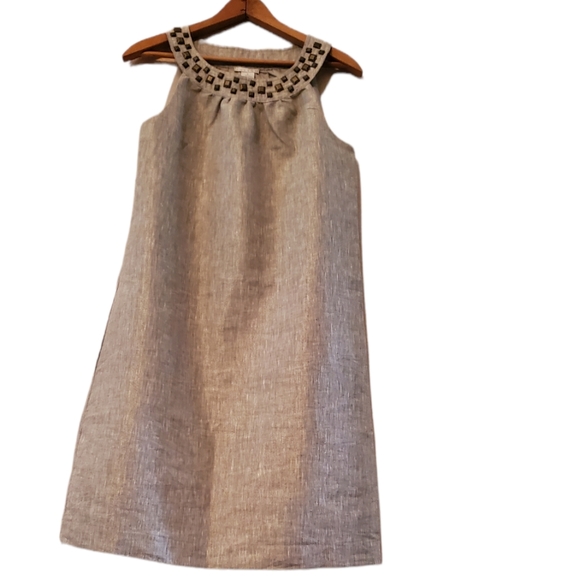 Tweets Dress Taupe Metallic Size 6 - Picture 1 of 5